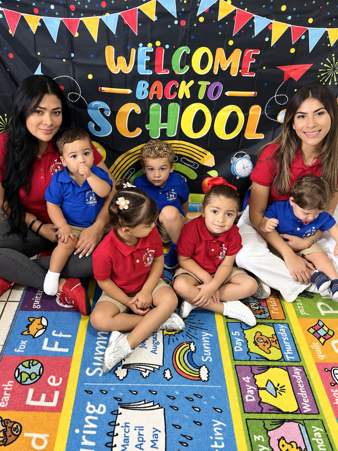 Little Learners teachers and children together for back to school